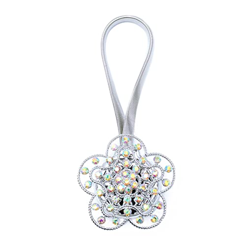Vorhanghalter, Vorhang-Raffhalter, magnetische Vorhang-Raffhalter, dekorative Vorhang-Vorhang-Schnalle mit starkem Federseil und Blumen-Magnetkristall, Vorhanghalter for die Fenster- und Küchenbehandl Vorhanghalter, Vorhang-Raffhalter, magnetische Vorhang-Raffhalter, dekorative Vorhang-Vorhang-Schnalle mit starkem Federseil und Blumen-Magnetkristall, Vorhanghalter for die Fenster- und Küchenbehandl von LKDCNUP