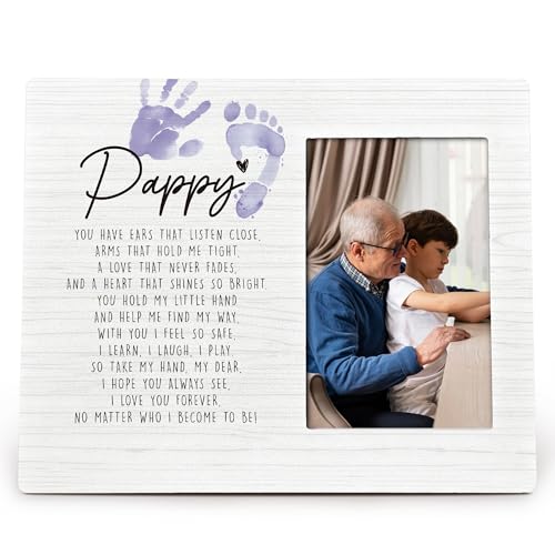 LKETW Pappy Gifts Bilderrahmen aus Holz, 10 x 15 cm, Geschenk für Vatertag, Geburtstagsgeschenke für Vater, Bilderrahmen für Tischplatte oder Wand LKETW Pappy Gifts Bilderrahmen aus Holz, 10 x 15 cm, Geschenk für Vatertag, Geburtstagsgeschenke für Vater, Bilderrahmen für Tischplatte oder Wand von LKETW