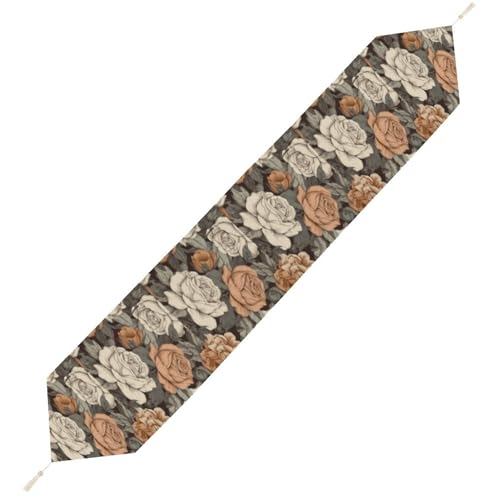 A Handgezeichneter Malerei-Tischläufer, wiederverwendbar, weich, kurz, Plüsch, Esstischdekoration für Hochzeit, Party, Küche, 229 x 33 cm A Handgezeichneter Malerei-Tischläufer, wiederverwendbar, weich, kurz, Plüsch, Esstischdekoration für Hochzeit, Party, Küche, 229 x 33 cm von LKHDS