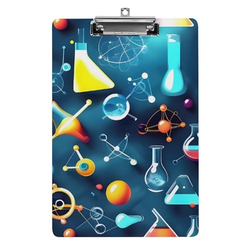 Abstraktes Klemmbrett für Wissenschaft, Chemie, für Büro, Zuhause, Acryl-Klemmbrett mit Aufhängelöchern aus Edelstahl, langlebige Klemmbretter für Notizen, Prüfungen, Noten, Noten, 31,8 x 21,6 cm Abstraktes Klemmbrett für Wissenschaft, Chemie, für Büro, Zuhause, Acryl-Klemmbrett mit Aufhängelöchern aus Edelstahl, langlebige Klemmbretter für Notizen, Prüfungen, Noten, Noten, 31,8 x 21,6 cm von LKHDS