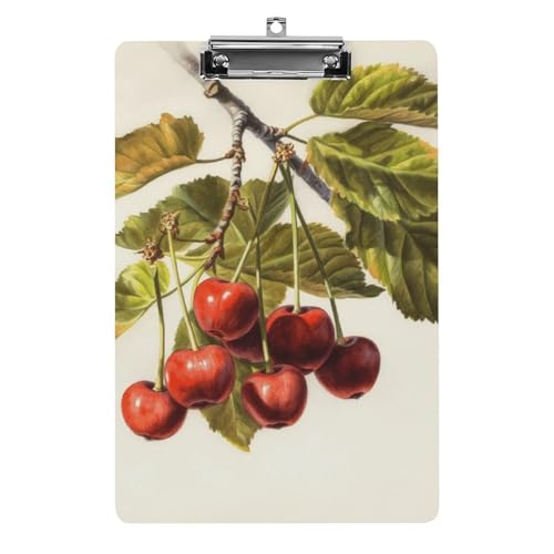 Art Cherry Painting Klemmbrett für Büro, Zuhause, Acryl-Klemmbrett mit Aufhängelöchern aus Edelstahl, langlebige Klemmbretter für Notizen, Prüfungen, Noten, Noten, 31,8 x 21,6 cm Art Cherry Painting Klemmbrett für Büro, Zuhause, Acryl-Klemmbrett mit Aufhängelöchern aus Edelstahl, langlebige Klemmbretter für Notizen, Prüfungen, Noten, Noten, 31,8 x 21,6 cm von LKHDS
