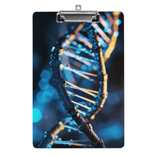 Blaues und schwarzes DNA-Klemmbrett für Büro, Zuhause, Acryl-Klemmbrett mit Aufhängelöchern aus Edelstahl, langlebige Klemmbretter für Notizen, Prüfungen, Noten, Noten, 31,8 x 21,6 cm Blaues und schwarzes DNA-Klemmbrett für Büro, Zuhause, Acryl-Klemmbrett mit Aufhängelöchern aus Edelstahl, langlebige Klemmbretter für Notizen, Prüfungen, Noten, Noten, 31,8 x 21,6 cm von LKHDS