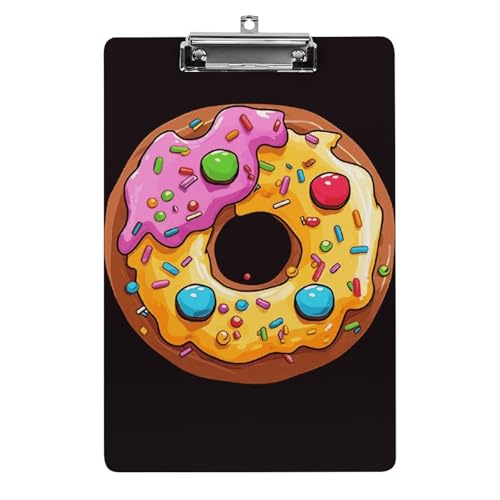 Donut-Klemmbrett für Büro, Zuhause, Acryl-Klemmbrett mit Aufhängelöchern aus Edelstahl, langlebige Klemmbretter für Notizen, Prüfungen, Noten, Noten, 31,8 x 21,6 cm Donut-Klemmbrett für Büro, Zuhause, Acryl-Klemmbrett mit Aufhängelöchern aus Edelstahl, langlebige Klemmbretter für Notizen, Prüfungen, Noten, Noten, 31,8 x 21,6 cm von LKHDS