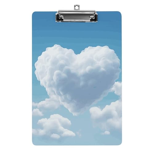 Ein schwimmendes Herz-Klemmbrett für Büro, Zuhause, Acryl-Klemmbrett mit Aufhängelöchern aus Edelstahl, langlebige Klemmbretter für Notizen, Prüfungen, Noten, Noten, 31,8 x 21,6 cm Ein schwimmendes Herz-Klemmbrett für Büro, Zuhause, Acryl-Klemmbrett mit Aufhängelöchern aus Edelstahl, langlebige Klemmbretter für Notizen, Prüfungen, Noten, Noten, 31,8 x 21,6 cm von LKHDS