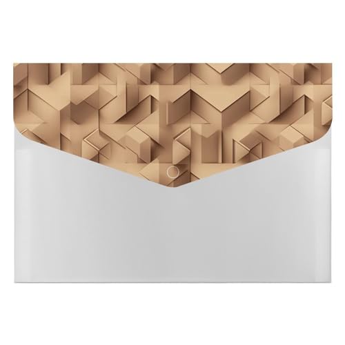 Fächermappe mit 6 Fächern, 3D-Quader-Muster, Akkordeon-Aktenordner, A4, Briefgröße, tragbarer Dokumenten-Organizer für Quittungen, Rechnungen, Bürobedarf Fächermappe mit 6 Fächern, 3D-Quader-Muster, Akkordeon-Aktenordner, A4, Briefgröße, tragbarer Dokumenten-Organizer für Quittungen, Rechnungen, Bürobedarf von LKHDS