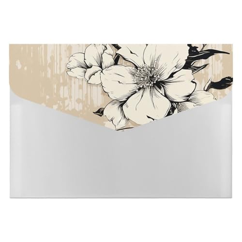 Fächermappe mit 6 Fächern, Beige Blumenmuster Akkordeon-Aktenordner A4 Briefgröße, tragbarer Dokumenten-Organizer für Quittungen, Rechnungen, Bürobedarf Fächermappe mit 6 Fächern, Beige Blumenmuster Akkordeon-Aktenordner A4 Briefgröße, tragbarer Dokumenten-Organizer für Quittungen, Rechnungen, Bürobedarf von LKHDS