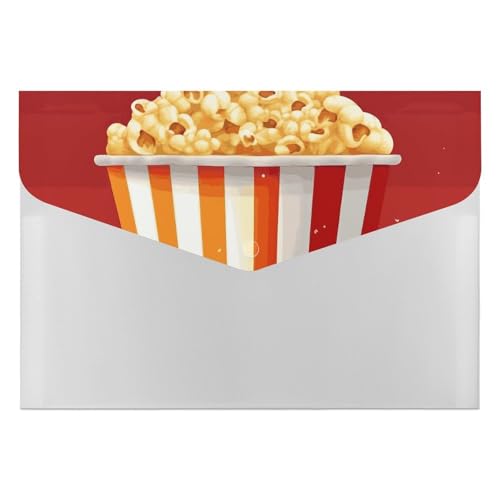 Fächermappe mit 6 Fächern, Cartoon-Popcorn-Akkordeon-Aktenordner, A4, Briefgröße, tragbarer Dokumenten-Organizer für Quittungen, Rechnungen, Bürobedarf Fächermappe mit 6 Fächern, Cartoon-Popcorn-Akkordeon-Aktenordner, A4, Briefgröße, tragbarer Dokumenten-Organizer für Quittungen, Rechnungen, Bürobedarf von LKHDS