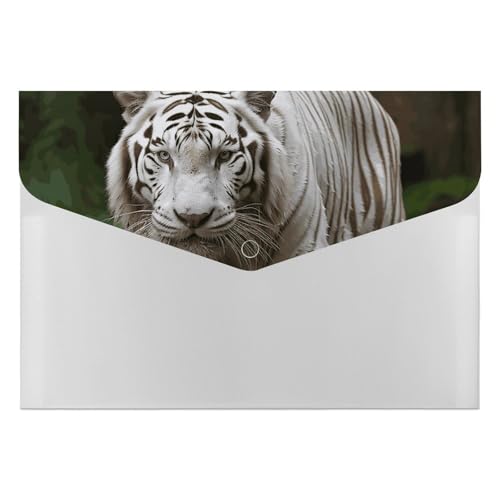 Fächermappe mit 6 Fächern, Majestätischer weißer Bengalischer Tiger, Akkordeon-Aktenordner, A4, Briefgröße, tragbarer Dokumenten-Organizer für Quittungen, Rechnungen, Bürobedarf Fächermappe mit 6 Fächern, Majestätischer weißer Bengalischer Tiger, Akkordeon-Aktenordner, A4, Briefgröße, tragbarer Dokumenten-Organizer für Quittungen, Rechnungen, Bürobedarf von LKHDS