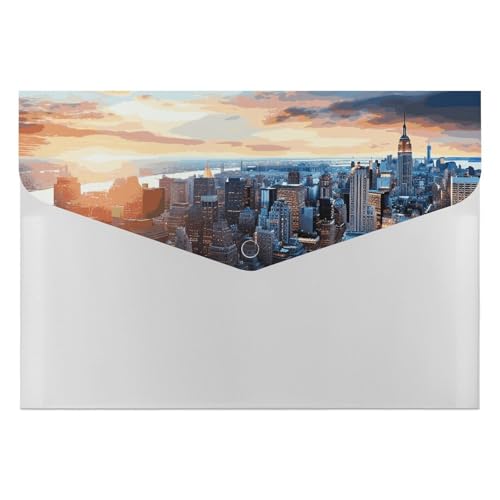Fächermappe mit 6 Fächern, New York City Skyline, Akkordeon-Aktenordner, A4, Briefgröße, tragbarer Dokumenten-Organizer für Quittungen, Rechnungen, Bürobedarf Fächermappe mit 6 Fächern, New York City Skyline, Akkordeon-Aktenordner, A4, Briefgröße, tragbarer Dokumenten-Organizer für Quittungen, Rechnungen, Bürobedarf von LKHDS