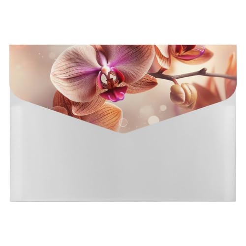 Fächermappe mit 6 Fächern, Orchidee auf Hintergrund, Akkordeon-Aktenordner, A4, Briefgröße, tragbarer Dokumenten-Organizer für Quittungen, Rechnungen, Bürobedarf Fächermappe mit 6 Fächern, Orchidee auf Hintergrund, Akkordeon-Aktenordner, A4, Briefgröße, tragbarer Dokumenten-Organizer für Quittungen, Rechnungen, Bürobedarf von LKHDS