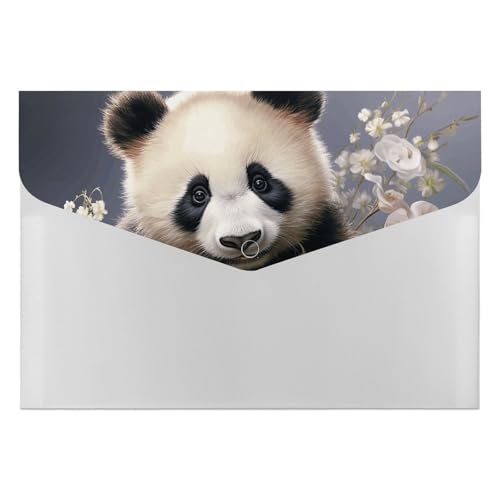 Fächermappe mit 6 Fächern, Panda mit Blume, Akkordeon-Aktenordner, A4, Briefgröße, tragbarer Dokumenten-Organizer für Quittungen, Rechnungen, Bürobedarf Fächermappe mit 6 Fächern, Panda mit Blume, Akkordeon-Aktenordner, A4, Briefgröße, tragbarer Dokumenten-Organizer für Quittungen, Rechnungen, Bürobedarf von LKHDS