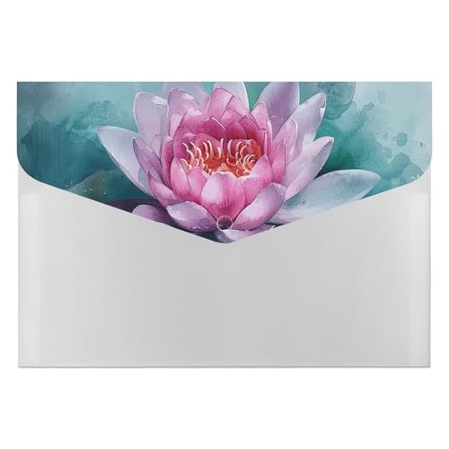 Fächermappe mit 6 Fächern, Pfirsich-Wasserlilie, Blume, Akkordeon-Aktenordner, A4, Briefgröße, tragbarer Dokumenten-Organizer für Quittungen, Rechnungen, Bürobedarf Fächermappe mit 6 Fächern, Pfirsich-Wasserlilie, Blume, Akkordeon-Aktenordner, A4, Briefgröße, tragbarer Dokumenten-Organizer für Quittungen, Rechnungen, Bürobedarf von LKHDS