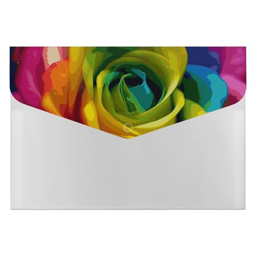 Fächermappe mit 6 Fächern, Regenbogen-Blume, Akkordeon-Aktenordner, A4, Briefgröße, tragbarer Dokumenten-Organizer für Quittungen, Rechnungen, Bürobedarf Fächermappe mit 6 Fächern, Regenbogen-Blume, Akkordeon-Aktenordner, A4, Briefgröße, tragbarer Dokumenten-Organizer für Quittungen, Rechnungen, Bürobedarf von LKHDS