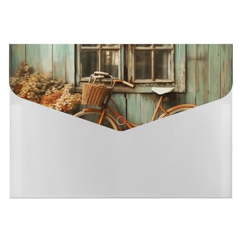 Fächermappe mit 6 Fächern, Vintage-Fenster mit Fahrrad-Akkordeon-Aktenordner, A4-Briefgröße, tragbarer Dokumenten-Organizer für Quittungen, Rechnungen, Bürobedarf Fächermappe mit 6 Fächern, Vintage-Fenster mit Fahrrad-Akkordeon-Aktenordner, A4-Briefgröße, tragbarer Dokumenten-Organizer für Quittungen, Rechnungen, Bürobedarf von LKHDS