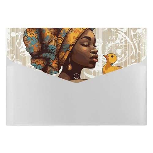 Fächermappe mit 6 Fächern, afrikanische Frauen, Akkordeon-Aktenordner, A4, Briefgröße, tragbarer Dokumenten-Organizer für Quittungen, Rechnungen, Bürobedarf Fächermappe mit 6 Fächern, afrikanische Frauen, Akkordeon-Aktenordner, A4, Briefgröße, tragbarer Dokumenten-Organizer für Quittungen, Rechnungen, Bürobedarf von LKHDS