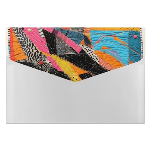 Fächermappe mit 6 Fächern, buntes Quilt-Akkordeon-Aktenordner, A4, Briefgröße, tragbarer Dokumenten-Organizer für Quittungen, Rechnungen, Bürobedarf Fächermappe mit 6 Fächern, buntes Quilt-Akkordeon-Aktenordner, A4, Briefgröße, tragbarer Dokumenten-Organizer für Quittungen, Rechnungen, Bürobedarf von LKHDS
