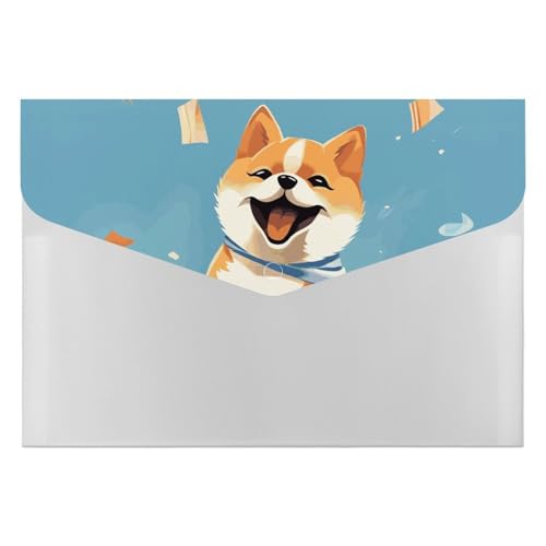 Fächermappe mit 6 Fächern, niedlicher Shiba Inu Akkordeon-Aktenordner, A4, Briefgröße, tragbarer Dokumenten-Organizer für Quittungen, Rechnungen, Bürobedarf Fächermappe mit 6 Fächern, niedlicher Shiba Inu Akkordeon-Aktenordner, A4, Briefgröße, tragbarer Dokumenten-Organizer für Quittungen, Rechnungen, Bürobedarf von LKHDS