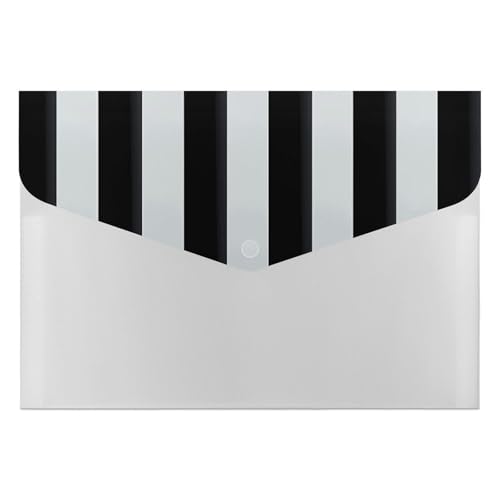 Fächermappe mit 6 Fächern, schwarz-weiß gestreift, Akkordeon-Aktenordner, A4, Briefgröße, tragbarer Dokumenten-Organizer für Quittungen, Rechnungen, Bürobedarf Fächermappe mit 6 Fächern, schwarz-weiß gestreift, Akkordeon-Aktenordner, A4, Briefgröße, tragbarer Dokumenten-Organizer für Quittungen, Rechnungen, Bürobedarf von LKHDS