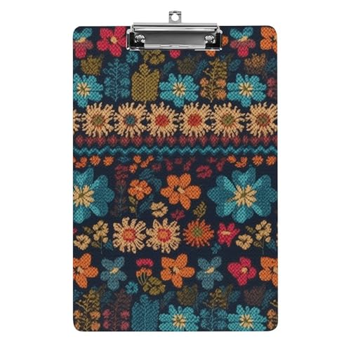 Farbenfrohes Strickmuster-Klemmbrett für Büro, Zuhause, Acryl-Klemmbrett mit Aufhängelöchern aus Edelstahl, langlebige Klemmbretter für Notizen, Prüfungen, Noten, Noten, 31,8 x 21,6 cm Farbenfrohes Strickmuster-Klemmbrett für Büro, Zuhause, Acryl-Klemmbrett mit Aufhängelöchern aus Edelstahl, langlebige Klemmbretter für Notizen, Prüfungen, Noten, Noten, 31,8 x 21,6 cm von LKHDS