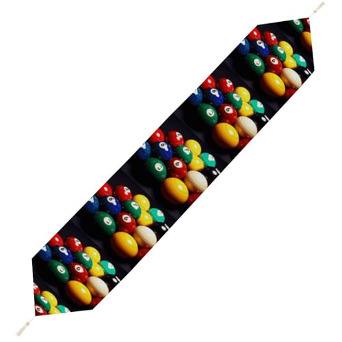 Farbiger Billard-Tischläufer, wiederverwendbar, weich, kurz, Plüsch, Esstischdekoration für Hochzeit, Party, Küche, 229 x 33 cm Farbiger Billard-Tischläufer, wiederverwendbar, weich, kurz, Plüsch, Esstischdekoration für Hochzeit, Party, Küche, 229 x 33 cm von LKHDS