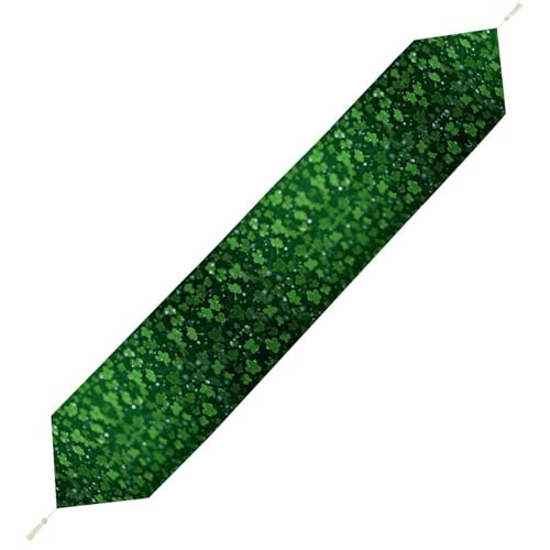 Hintergrund, St. Patrick's Day, Glitzer-Tischläufer, wiederverwendbar, weich, kurz, Plüsch, Esstischdekoration für Hochzeit, Party, Küche, 178 x 33 cm Hintergrund, St. Patrick's Day, Glitzer-Tischläufer, wiederverwendbar, weich, kurz, Plüsch, Esstischdekoration für Hochzeit, Party, Küche, 178 x 33 cm von LKHDS