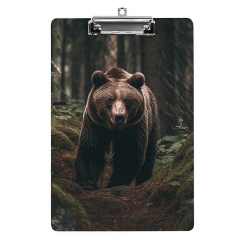 Klemmbrett Bär im Baum für Büro, Zuhause, Acryl-Klemmbrett mit Aufhängelöchern aus Edelstahl, langlebige Klemmbretter für Notizen, Prüfungen, Noten, Noten, 31,8 x 21,6 cm Klemmbrett Bär im Baum für Büro, Zuhause, Acryl-Klemmbrett mit Aufhängelöchern aus Edelstahl, langlebige Klemmbretter für Notizen, Prüfungen, Noten, Noten, 31,8 x 21,6 cm von LKHDS