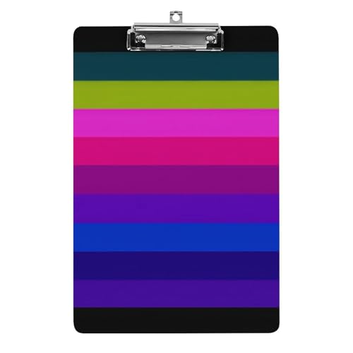 Klemmbrett mit Stolz-Flagge, lebendige Farben, für Büro, Zuhause, Acryl-Klemmbrett mit Aufhängelöchern aus Edelstahl, langlebige Klemmbretter für Notizen, Prüfungen, Noten, Noten, 31,8 x 21,6 cm Klemmbrett mit Stolz-Flagge, lebendige Farben, für Büro, Zuhause, Acryl-Klemmbrett mit Aufhängelöchern aus Edelstahl, langlebige Klemmbretter für Notizen, Prüfungen, Noten, Noten, 31,8 x 21,6 cm von LKHDS
