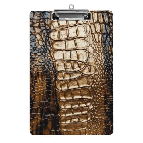 Klemmbrett mit Tierhautmuster für Büro, Zuhause, Acryl-Klemmbrett mit Aufhängelöchern aus Edelstahl, langlebige Klemmbretter für Notizen, Prüfungen, Noten, Noten, 31,8 x 21,6 cm Klemmbrett mit Tierhautmuster für Büro, Zuhause, Acryl-Klemmbrett mit Aufhängelöchern aus Edelstahl, langlebige Klemmbretter für Notizen, Prüfungen, Noten, Noten, 31,8 x 21,6 cm von LKHDS