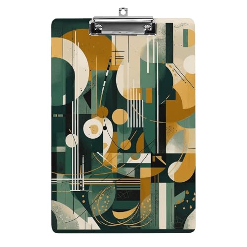 Klemmbrett mit abstrakten Linien für Büro, Zuhause, Acryl-Klemmbrett mit Aufhängelöchern aus Edelstahl, langlebige Klemmbretter für Notizen, Prüfungen, Noten, Noten, 31,8 x 21,6 cm Klemmbrett mit abstrakten Linien für Büro, Zuhause, Acryl-Klemmbrett mit Aufhängelöchern aus Edelstahl, langlebige Klemmbretter für Notizen, Prüfungen, Noten, Noten, 31,8 x 21,6 cm von LKHDS