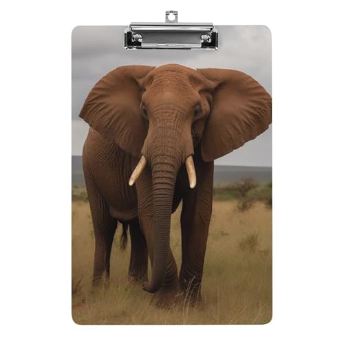 Klemmbrett mit afrikanischen Tier-Elefanten für Büro, Zuhause, Acryl-Klemmbrett mit Aufhängelöchern aus Edelstahl, langlebige Klemmbretter für Notizen, Prüfungen, Noten, Noten, 31,8 x 21,6 cm Klemmbrett mit afrikanischen Tier-Elefanten für Büro, Zuhause, Acryl-Klemmbrett mit Aufhängelöchern aus Edelstahl, langlebige Klemmbretter für Notizen, Prüfungen, Noten, Noten, 31,8 x 21,6 cm von LKHDS