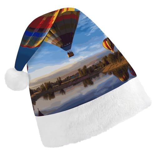 LKHDS Weihnachtsmütze für Erwachsene, Weihnachtsmütze für Damen und Herren, exquisite Heißluftballon-bedruckte Weihnachtsmütze, bequeme Weihnachtsmütze für Erwachsene LKHDS Weihnachtsmütze für Erwachsene, Weihnachtsmütze für Damen und Herren, exquisite Heißluftballon-bedruckte Weihnachtsmütze, bequeme Weihnachtsmütze für Erwachsene von LKHDS