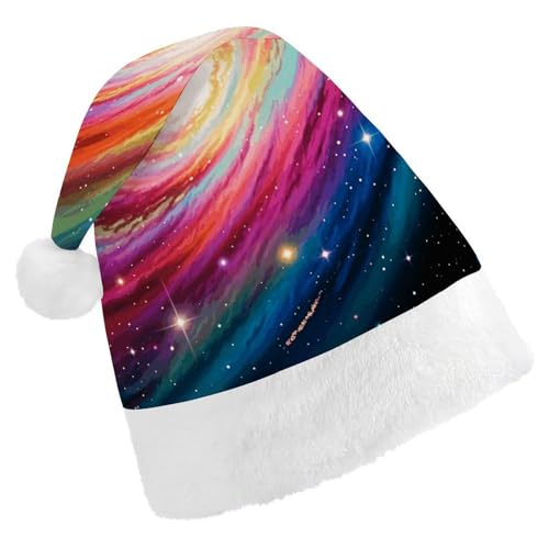 LKHDS Weihnachtsmütze für Erwachsene, für Damen und Herren, exquisit, bunt, Galaxie, bedruckt, bequeme Weihnachtsmütze für Erwachsene LKHDS Weihnachtsmütze für Erwachsene, für Damen und Herren, exquisit, bunt, Galaxie, bedruckt, bequeme Weihnachtsmütze für Erwachsene von LKHDS