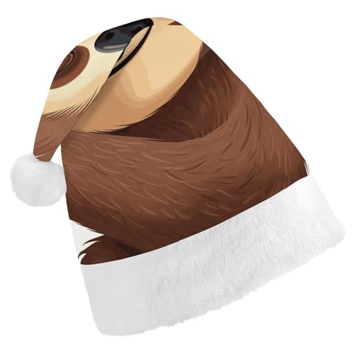 LKHDS Weihnachtsmütze für Erwachsene, für Damen und Herren, exquisiter Faultier-Druck, bequeme Weihnachtsmütze für Erwachsene LKHDS Weihnachtsmütze für Erwachsene, für Damen und Herren, exquisiter Faultier-Druck, bequeme Weihnachtsmütze für Erwachsene von LKHDS