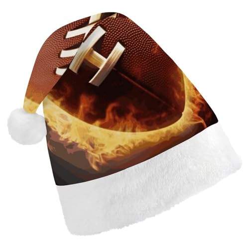 LKHDS Weihnachtsmütze für Erwachsene, für Damen und Herren, exquisiter Flaming, American Football, bedruckte Weihnachtsmütze, bequeme Weihnachtsmütze für Erwachsene LKHDS Weihnachtsmütze für Erwachsene, für Damen und Herren, exquisiter Flaming, American Football, bedruckte Weihnachtsmütze, bequeme Weihnachtsmütze für Erwachsene von LKHDS