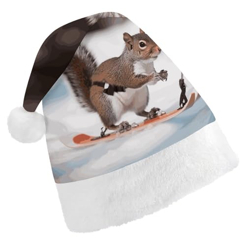 LKHDS Weihnachtsmütze für Erwachsene, für Damen und Herren, exquisiter Ski-, Eichhörnchen-Druck, Weihnachtsmütze, bequeme Weihnachtsmütze für Erwachsene LKHDS Weihnachtsmütze für Erwachsene, für Damen und Herren, exquisiter Ski-, Eichhörnchen-Druck, Weihnachtsmütze, bequeme Weihnachtsmütze für Erwachsene von LKHDS