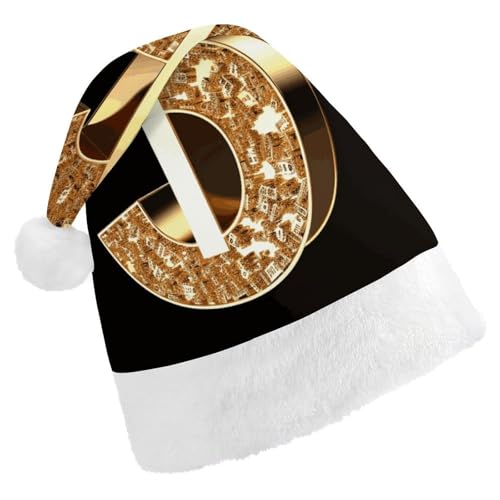 LKHDS Weihnachtsmütze für Erwachsene, für Damen und Herren, exquisites goldenes Dollarzeichen, bedruckte Weihnachtsmütze, bequeme Weihnachtsmütze für Erwachsene LKHDS Weihnachtsmütze für Erwachsene, für Damen und Herren, exquisites goldenes Dollarzeichen, bedruckte Weihnachtsmütze, bequeme Weihnachtsmütze für Erwachsene von LKHDS