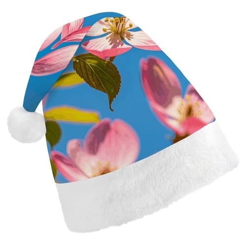 LKHDS Weihnachtsmütze für Erwachsene für Damen und Herren, exquisite Frühlingshunderholzblüten, bedruckte Weihnachtsmütze, bequeme Weihnachtsmütze für Erwachsene LKHDS Weihnachtsmütze für Erwachsene für Damen und Herren, exquisite Frühlingshunderholzblüten, bedruckte Weihnachtsmütze, bequeme Weihnachtsmütze für Erwachsene von LKHDS