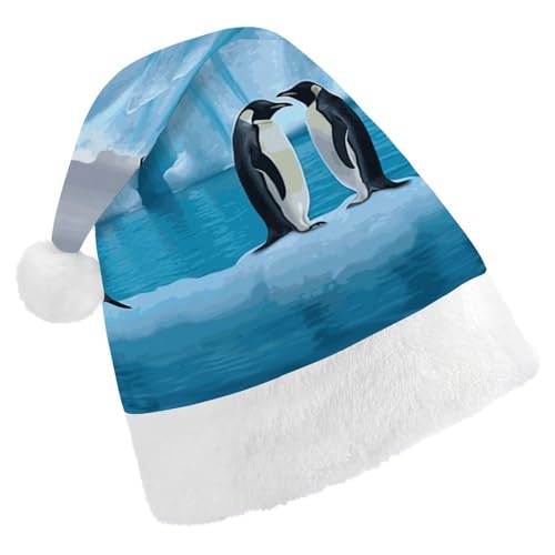 LKHDS Weihnachtsmütze für Erwachsene für Damen und Herren, exquisite Pinguine auf dem Eisberg, bedruckte Weihnachtsmütze, bequeme Weihnachtsmütze für Erwachsene LKHDS Weihnachtsmütze für Erwachsene für Damen und Herren, exquisite Pinguine auf dem Eisberg, bedruckte Weihnachtsmütze, bequeme Weihnachtsmütze für Erwachsene von LKHDS