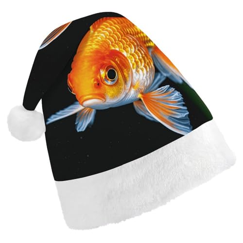LKHDS Weihnachtsmütze für Erwachsene für Damen und Herren, exquisiter süßer Fisch-Druck, Weihnachtsmütze, bequeme Weihnachtsmütze für Erwachsene LKHDS Weihnachtsmütze für Erwachsene für Damen und Herren, exquisiter süßer Fisch-Druck, Weihnachtsmütze, bequeme Weihnachtsmütze für Erwachsene von LKHDS