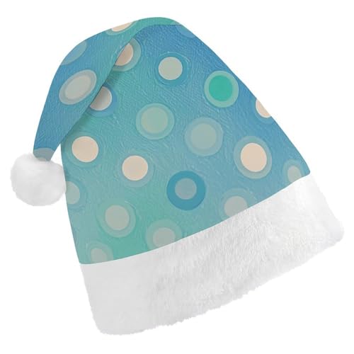 LKHDS Weihnachtsmütze für Erwachsene für Damen und Herren, exquisites Blau, Aquablau, Grau, Punktemuster, bedruckte Weihnachtsmütze, bequeme Weihnachtsmütze für Erwachsene LKHDS Weihnachtsmütze für Erwachsene für Damen und Herren, exquisites Blau, Aquablau, Grau, Punktemuster, bedruckte Weihnachtsmütze, bequeme Weihnachtsmütze für Erwachsene von LKHDS