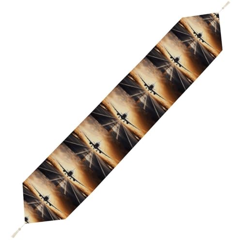 Rucksack, Flugzeug-Tischläufer, wiederverwendbar, weich, kurz, Plüsch, Esstischdekoration für Hochzeit, Party, Küche, 200 x 33 cm Rucksack, Flugzeug-Tischläufer, wiederverwendbar, weich, kurz, Plüsch, Esstischdekoration für Hochzeit, Party, Küche, 200 x 33 cm von LKHDS