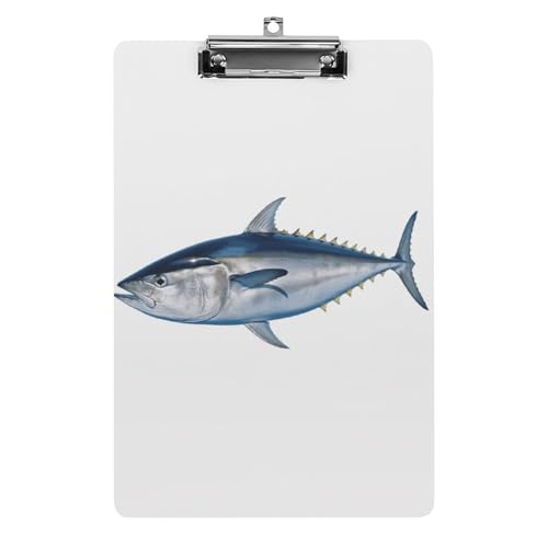 Thunfisch Thunnus Klemmbrett für Büro, Zuhause, Acryl-Klemmbrett mit Aufhängelöchern aus Edelstahl, langlebige Klemmbretter für Notizen, Prüfungen, Noten, Noten, 31,8 x 21,6 cm Thunfisch Thunnus Klemmbrett für Büro, Zuhause, Acryl-Klemmbrett mit Aufhängelöchern aus Edelstahl, langlebige Klemmbretter für Notizen, Prüfungen, Noten, Noten, 31,8 x 21,6 cm von LKHDS