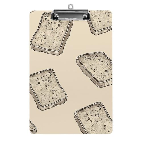 Toastscheiben-Klemmbrett für Büro, Zuhause, Acryl, A4-Klemmbrett mit Edelstahl-Aufhängelöchern, langlebige Klemmbretter für Notizen, Prüfungen, Noten, Noten, 31,8 x 21,6 cm Toastscheiben-Klemmbrett für Büro, Zuhause, Acryl, A4-Klemmbrett mit Edelstahl-Aufhängelöchern, langlebige Klemmbretter für Notizen, Prüfungen, Noten, Noten, 31,8 x 21,6 cm von LKHDS