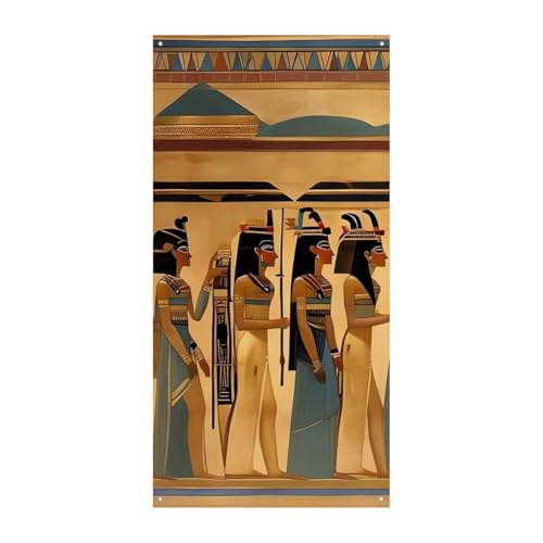 Türbanner "Frauen im alten Ägypten", saisonale vertikale Türabdeckung, Dekoration, langlebiger Hintergrund für Party, Veranda, Eingang, Garten, Dekoration, 178 x 80 cm Türbanner "Frauen im alten Ägypten", saisonale vertikale Türabdeckung, Dekoration, langlebiger Hintergrund für Party, Veranda, Eingang, Garten, Dekoration, 178 x 80 cm von LKHDS