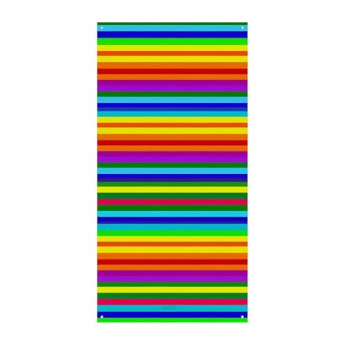 Türbanner mit Regenbogen-Muster, saisonale vertikale Türabdeckung, Dekoration, langlebiger Hintergrund für Party, Veranda, Eingang, Garten, Dekoration, 178 x 80 cm Türbanner mit Regenbogen-Muster, saisonale vertikale Türabdeckung, Dekoration, langlebiger Hintergrund für Party, Veranda, Eingang, Garten, Dekoration, 178 x 80 cm von LKHDS