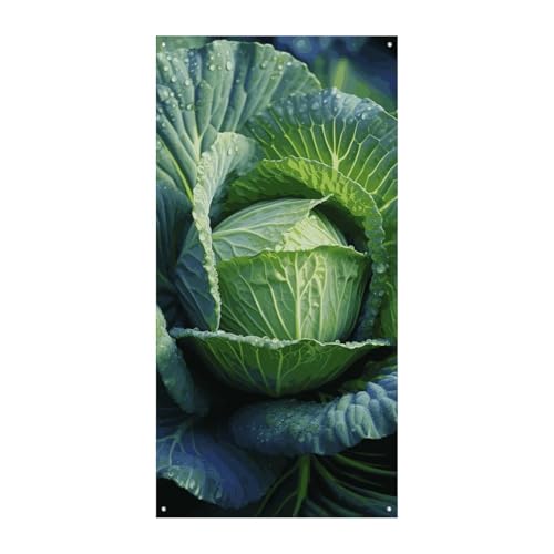 Türbanner mit hellem Kohl, saisonale vertikale Türabdeckung, Dekoration, langlebiger Hintergrund für Party, Veranda, Eingang, Garten, Dekoration, 178 x 80 cm Türbanner mit hellem Kohl, saisonale vertikale Türabdeckung, Dekoration, langlebiger Hintergrund für Party, Veranda, Eingang, Garten, Dekoration, 178 x 80 cm von LKHDS