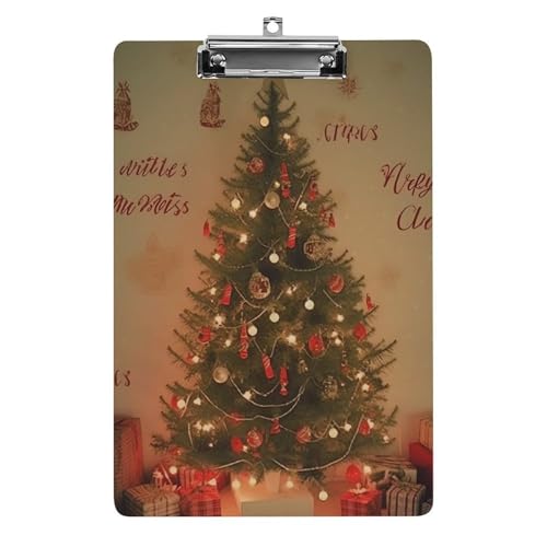 Weihnachtsbaum-Klemmbrett für Büro, Zuhause, Acryl-Klemmbrett mit Aufhängelöchern aus Edelstahl, langlebige Klemmbretter für Notizen, Prüfungen, Noten, Noten, 31,8 x 21,6 cm Weihnachtsbaum-Klemmbrett für Büro, Zuhause, Acryl-Klemmbrett mit Aufhängelöchern aus Edelstahl, langlebige Klemmbretter für Notizen, Prüfungen, Noten, Noten, 31,8 x 21,6 cm von LKHDS