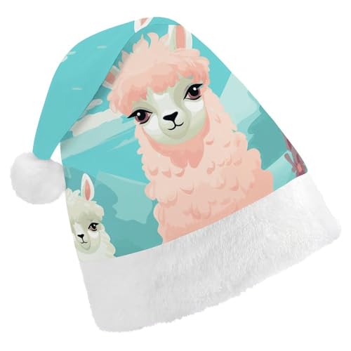 Weihnachtsmütze für Erwachsene, für Damen und Herren, exquisit, niedlich, Alpaka-bedruckt, bequeme Weihnachtsmütze für Erwachsene Weihnachtsmütze für Erwachsene, für Damen und Herren, exquisit, niedlich, Alpaka-bedruckt, bequeme Weihnachtsmütze für Erwachsene von LKHDS