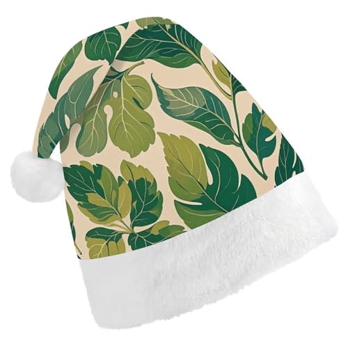 Weihnachtsmütze für Erwachsene, für Damen und Herren, exquisite Ed mit grünen Blättern, bedruckte Weihnachtsmütze, bequeme Weihnachtsmütze für Erwachsene Weihnachtsmütze für Erwachsene, für Damen und Herren, exquisite Ed mit grünen Blättern, bedruckte Weihnachtsmütze, bequeme Weihnachtsmütze für Erwachsene von LKHDS