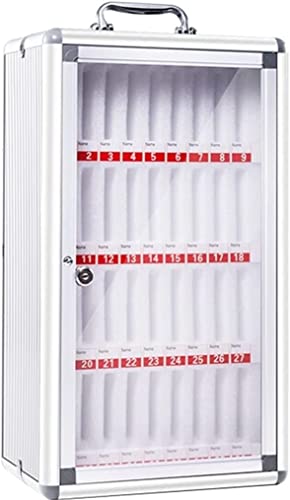 Management-Speicherbox Mobiltelefonschrankspeicher Safe Sleeady Student Personal Transparent Wall-montierte Speicherbox mit Schloss, Silver-36 Made in China von LKHGTR